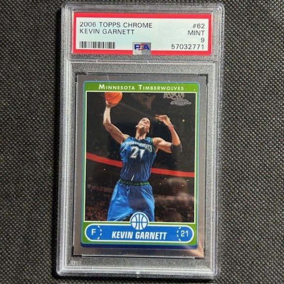 2006 Topps Chrome #62Kevin Garnett PSA 9 MINT Minnesota Timberwolves HOF - Picture 1 of 2